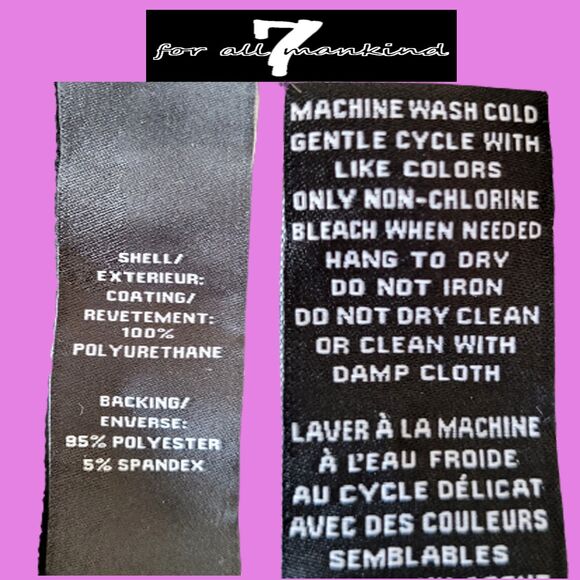 7 FOR ALL MANKIND NEW Goth Snakeskin Coated Faux Leather Panel Legging - Picture 9 of 10